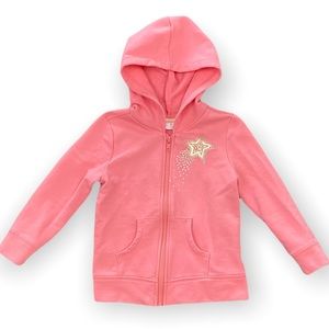 GYMBOREE Pink Star Zip Up Hoodie